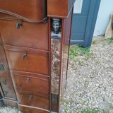 Commode semainier ancien plateau marbre style louis xvi