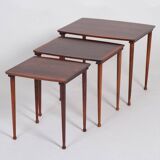 Nest Tables in Rosewood by Møbel Intarsia, Denmark, 1960s, Set of 3
