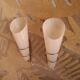 2 60's design wall lights in italian brass and glass