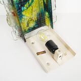 Set (2) of glass 'Chartres' wall lights by Willem van Oyen for RAAK