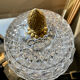 Bonbonnière vintage en cristal ciselé et bronze