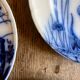 Set of 6 flat ironstone plates - Japanese Model 2 from Longwy