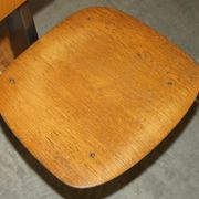 Six vintage mid-century modern folding stadium seats with new bases.