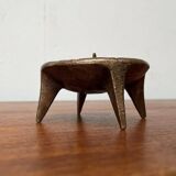 Brutalist Mid-Century Candle Holder in Bronze, 1960s