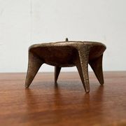 Bougeoir Brutaliste du Milieu du Siècle en Bronze, années 1960