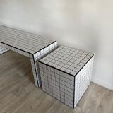 Cube end of sofa tile mosaic tile