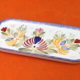 Butter tray earthenware hb henriot quimper france floral decoration