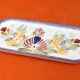 Butter tray earthenware hb henriot quimper france floral decoration