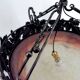 Wrought iron and glass paste chandelier, Art Deco, Muller Freres, Circa 1920