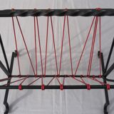 OLD MAGAZINE HOLDER VINTAGE BOOKS 50/70' WROUGHT IRON SCOUBIDOU