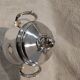 Silver-plated metal sugar bowl by Christofle silversmiths, Marly rocaille pattern
