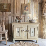 Ancien meuble glacière en bois