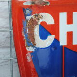 Enamelled plate Charrues Huard