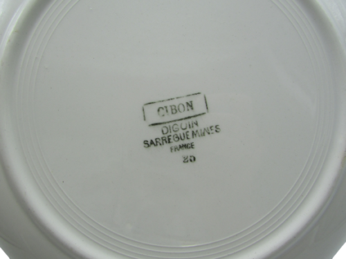 Hollow dish salad bowl Digoin Sarreguemines Cibon rose decoration