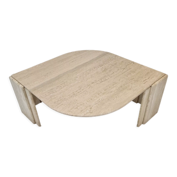Italian travertine coffee table, 1980's