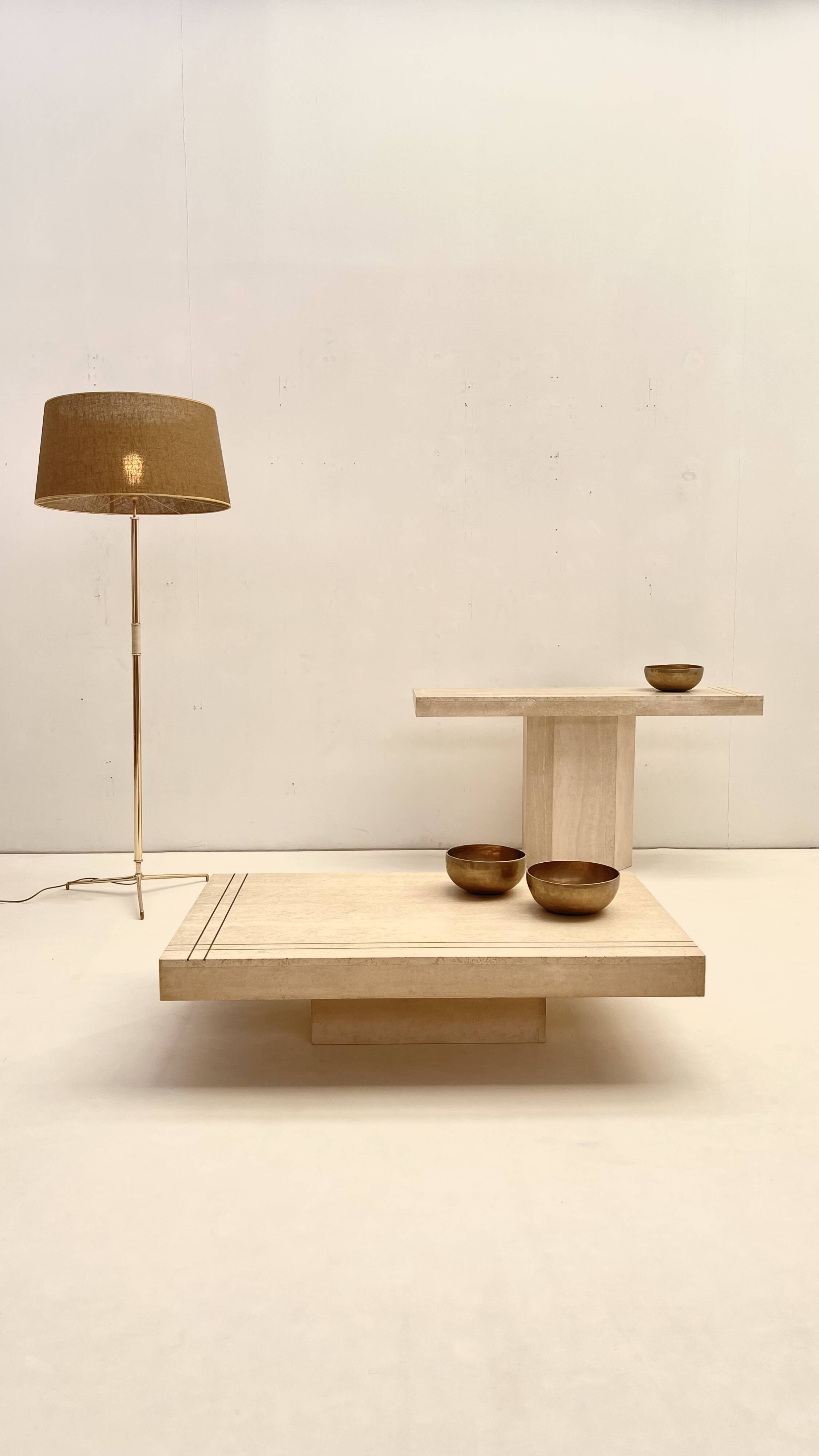 Travertine Coffee table 1960's Italy