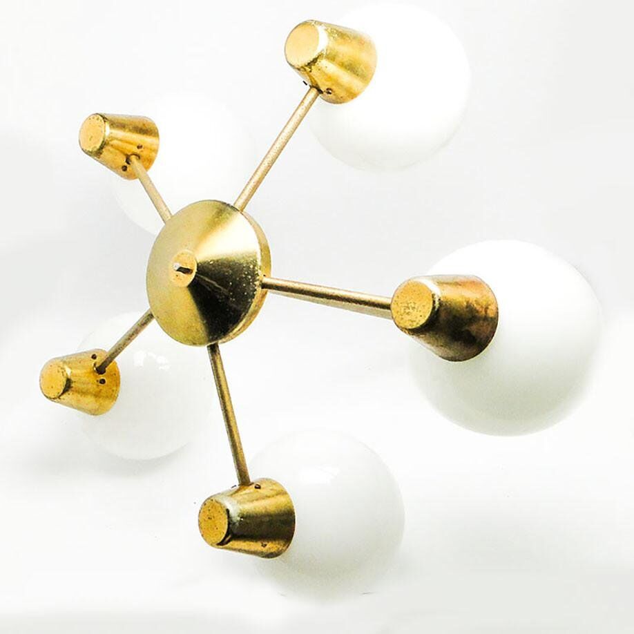 Mid-century style chandelier, Czechoslovakia, 1970s