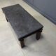 Vintage wooden and stone top coffee table, 1970s