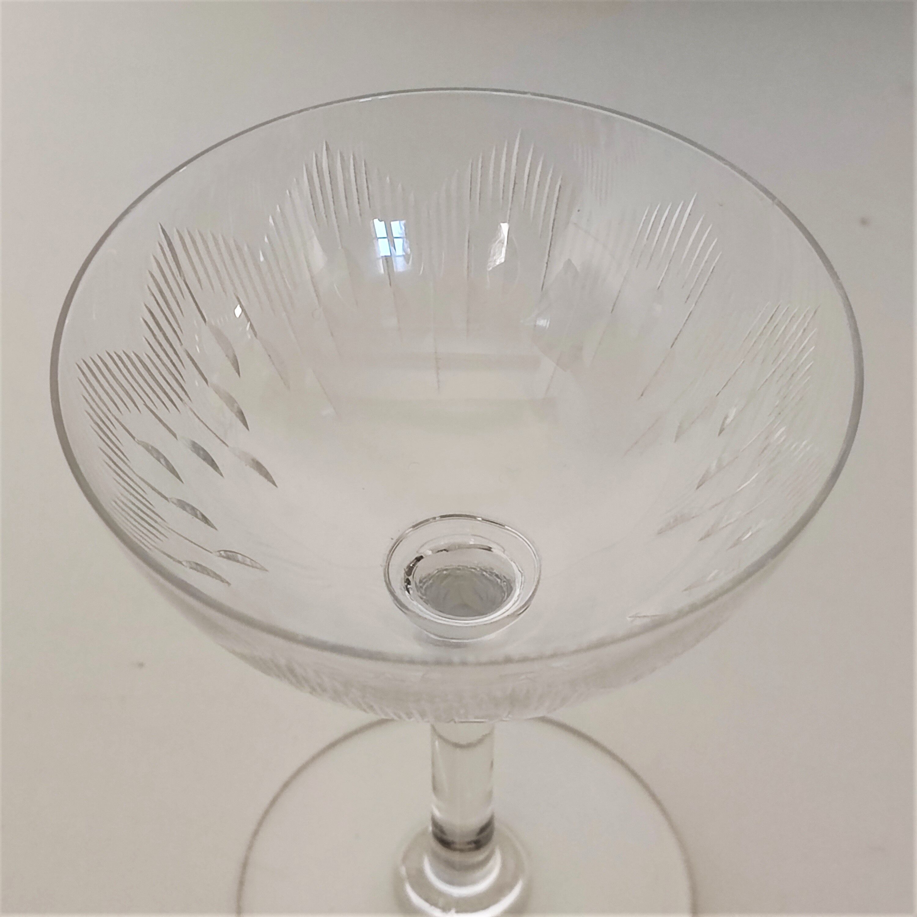 Crystal champagne glasses