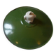 Industrial pendant light green enameled sheet metal and white porcelain #4