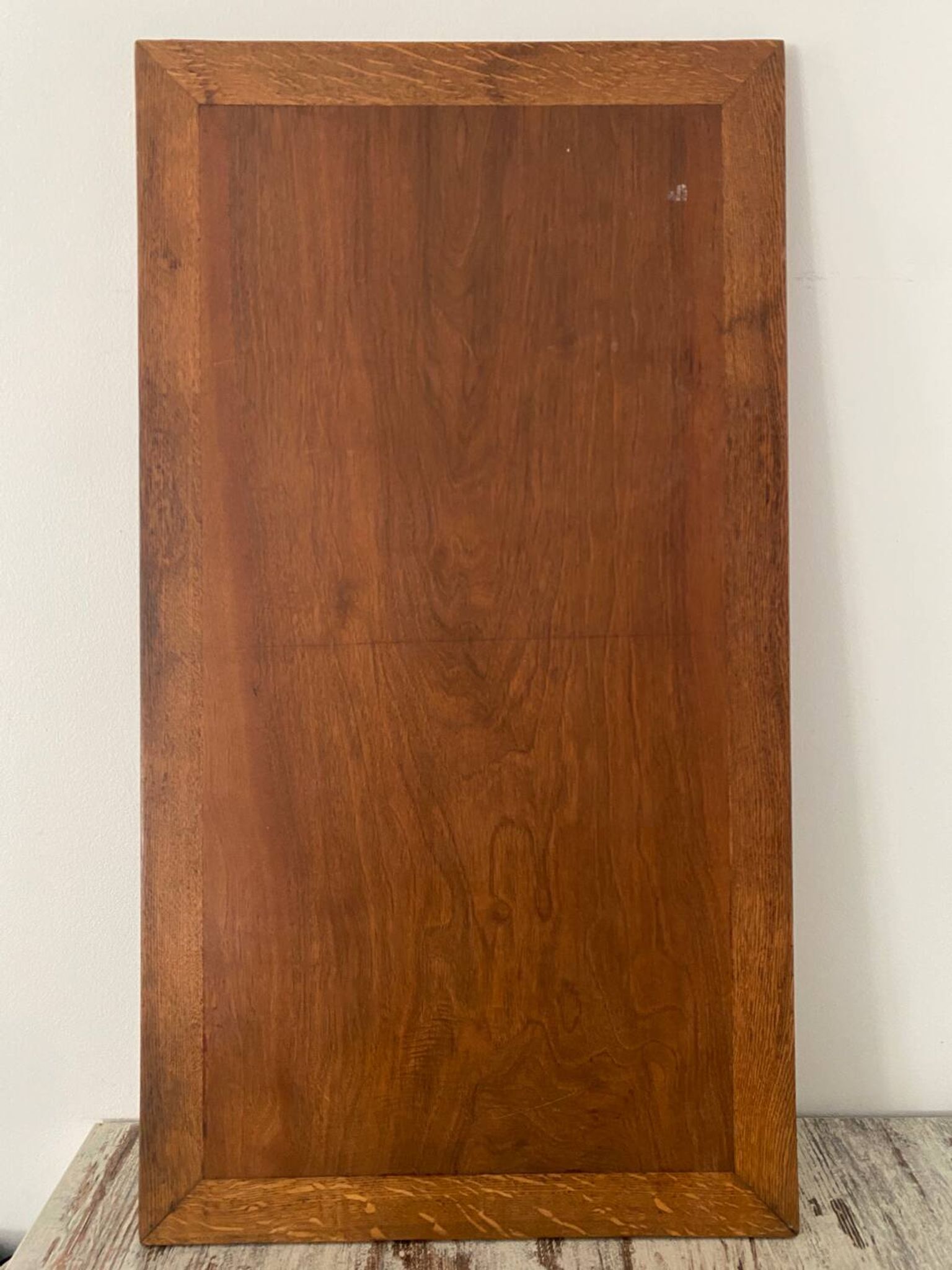 Grand plateau vintage de jeu de dame en bois