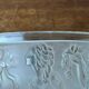 Art Deco bowl, 1930, in pressed molded glass, decorated with a woman and fruit