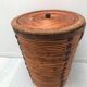 Vintage high-capacity rattan linen basket