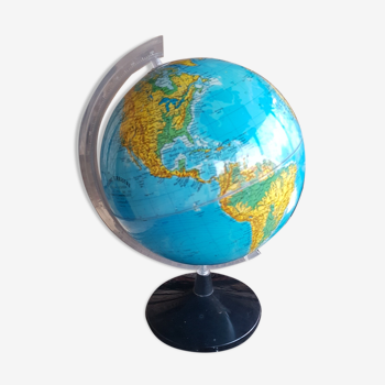 Globe terrestre vintage 1980