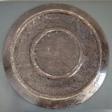 Vintage dish from Dauphiné in glazed terracotta Couple of pigeons