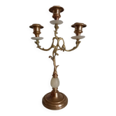 Chandelier laiton et pierre