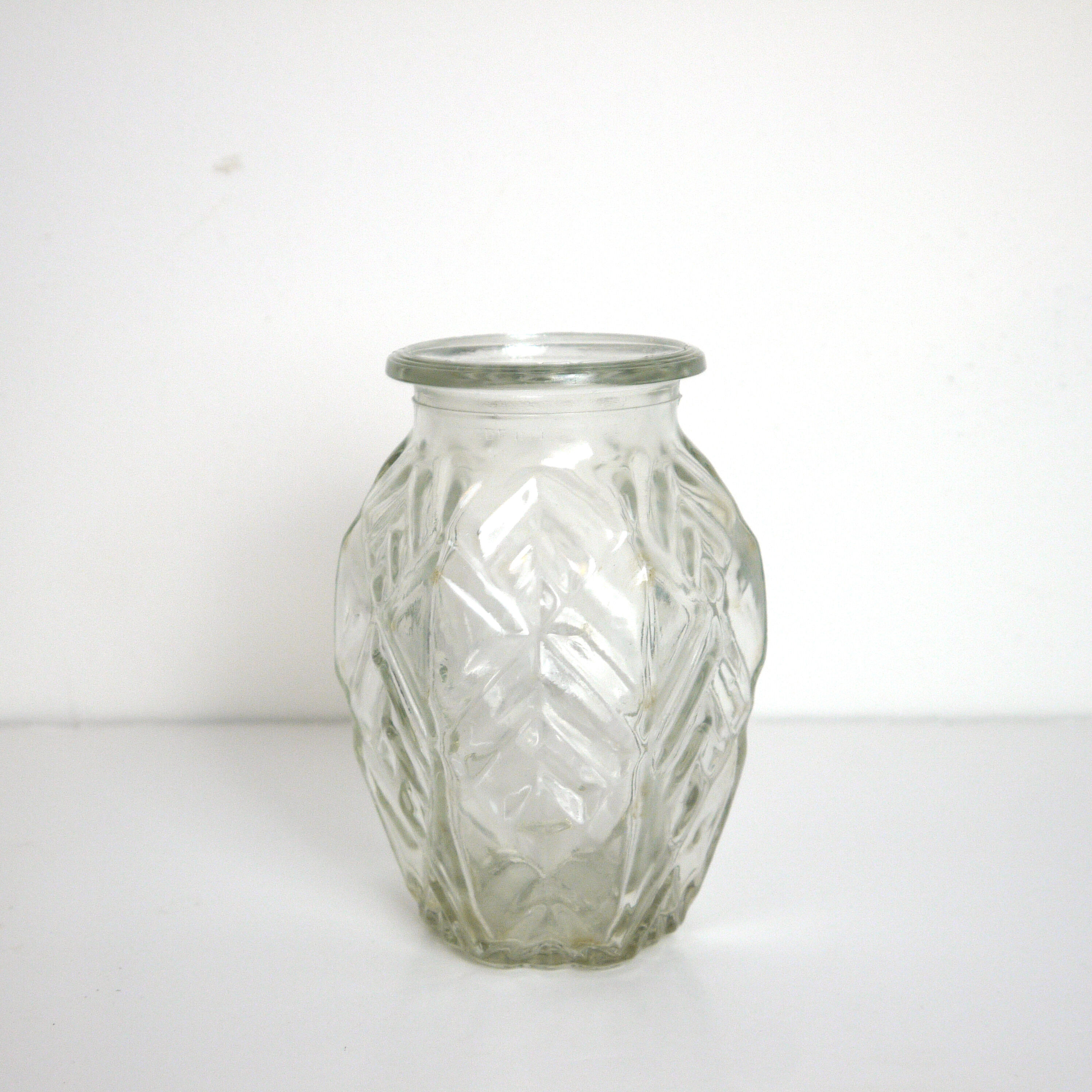 Moulded glass hyacinth vase