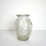 Vase à jacinthe en verre moulé
