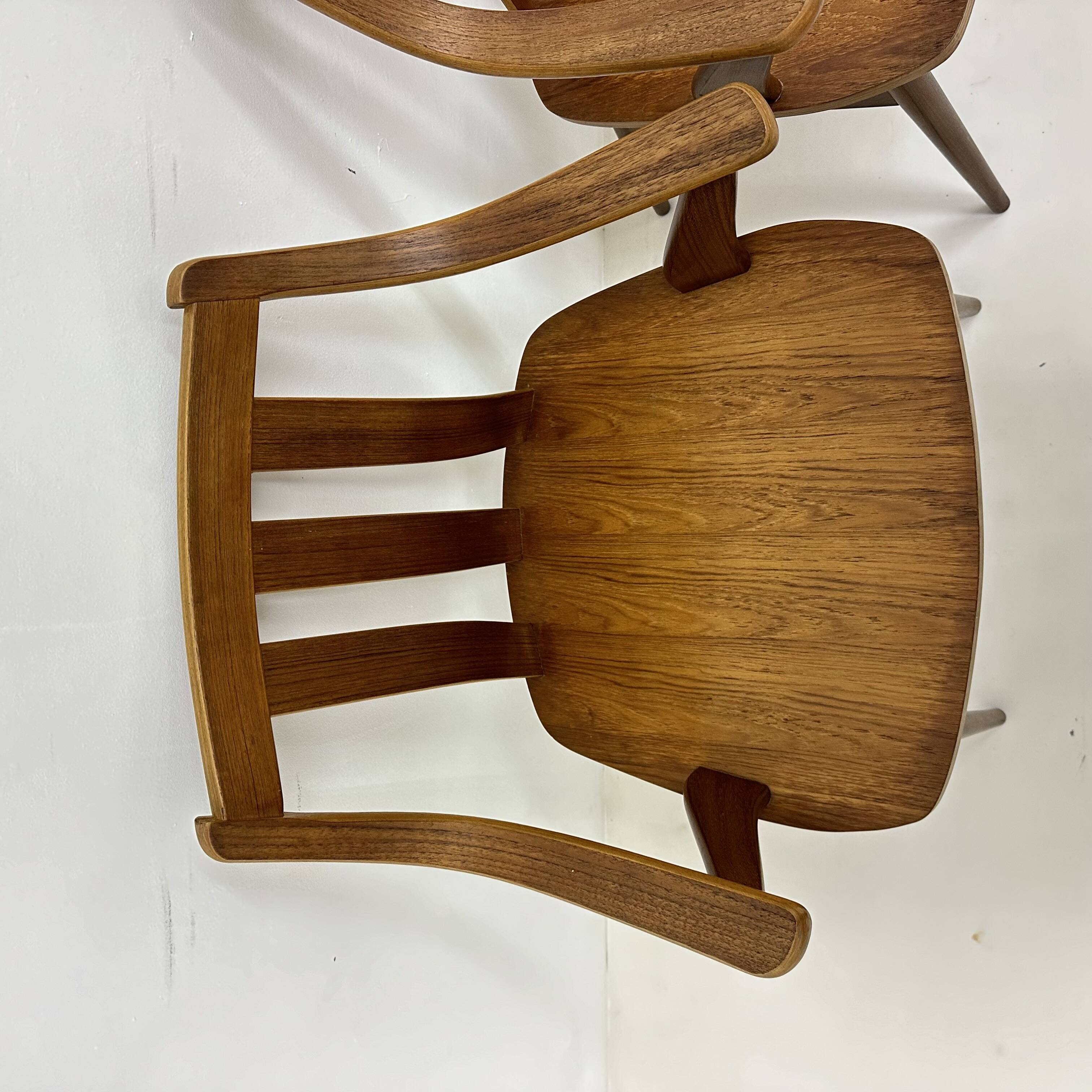 Set of 4 Plywood dining chairs , 1960s