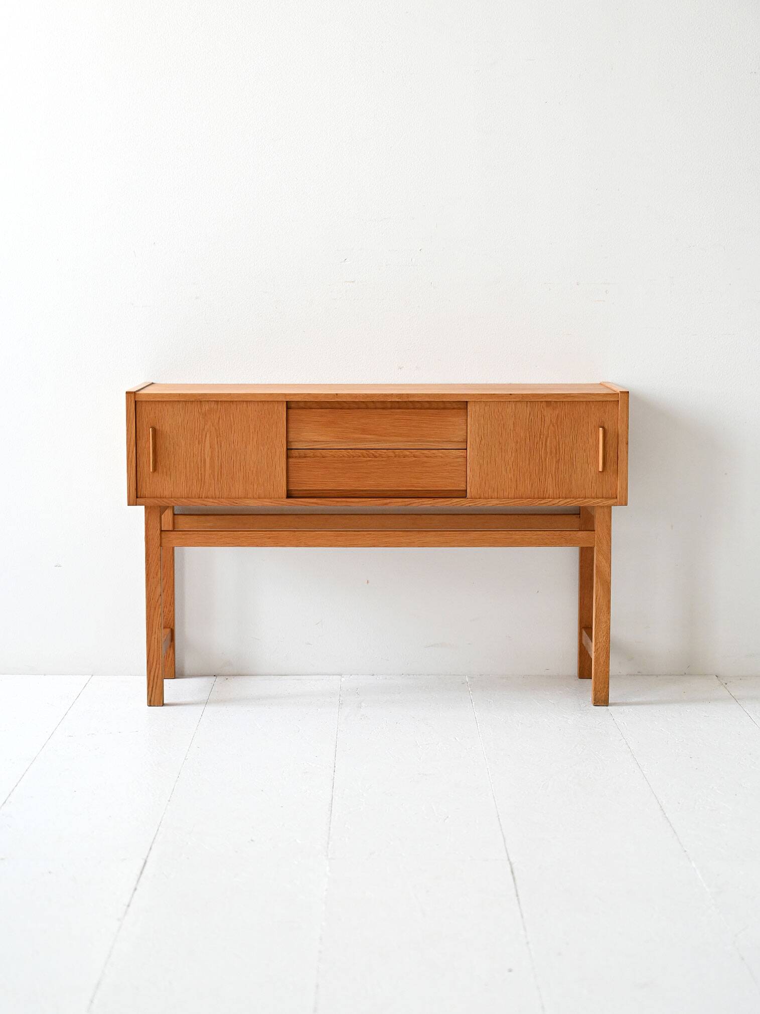 Vintage Scandinavian Entryway Cabinet in Light Teak