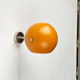 Mid-century Danish space age yellow ball wall lamps by Louis Poulsen, 1960s, set of 3.