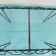 Wrought iron and glass coffee table