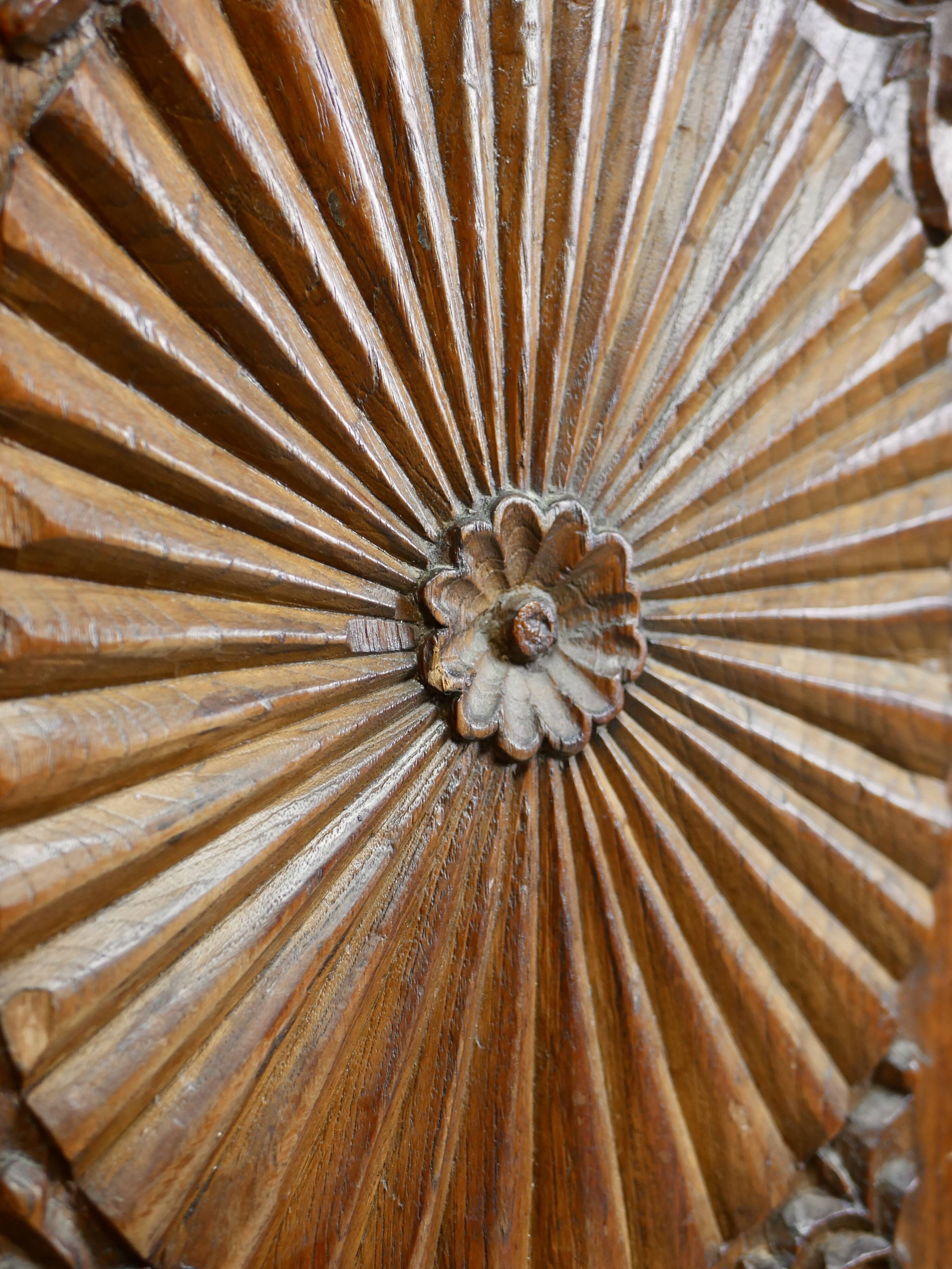 Antique carved wooden cabinet