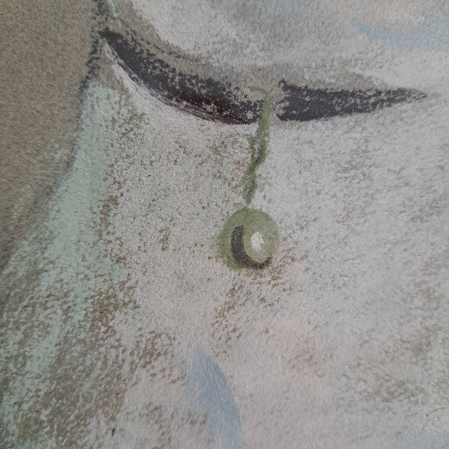 Tableau ancien animalier, Pastel.