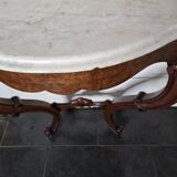 Console galbée ancienne style Louis XV en noyer