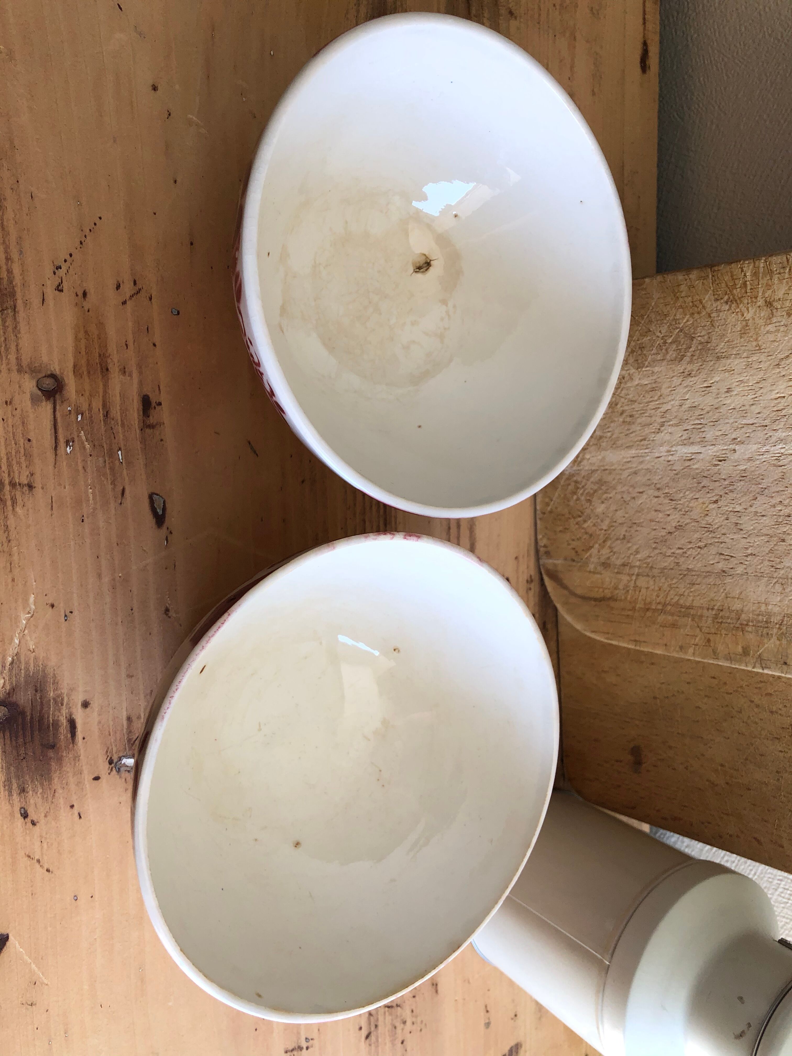 Pair of old Digoin bowls