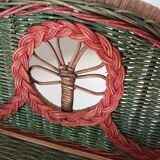Vintage wicker wall shelf