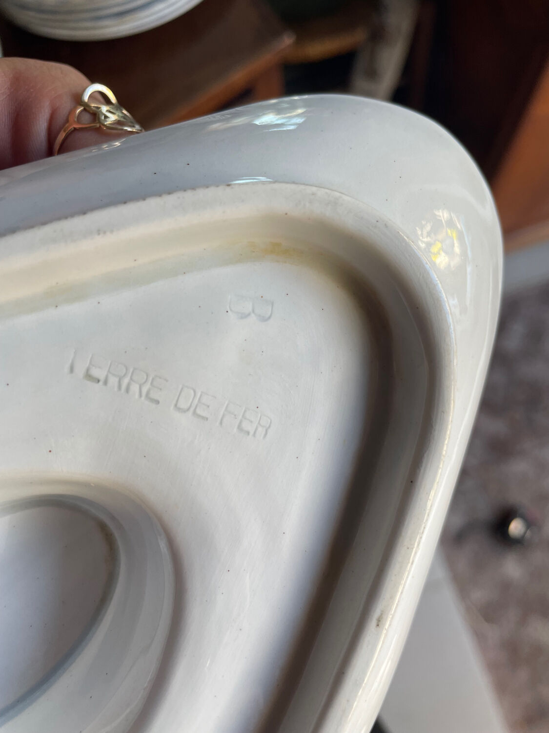 39-piece blue floral service - terre de fer