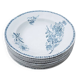 10 old deep plates made of ironstone with floral decoration