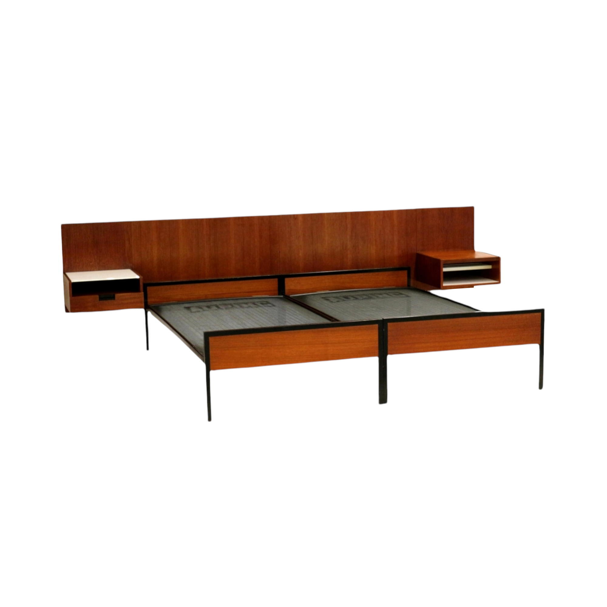 Vintage double bed by Cees Braakman for Pastoe from the Japanese series