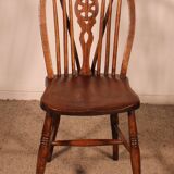 Set of 6 19th Century Windsor Wheelback Chairs