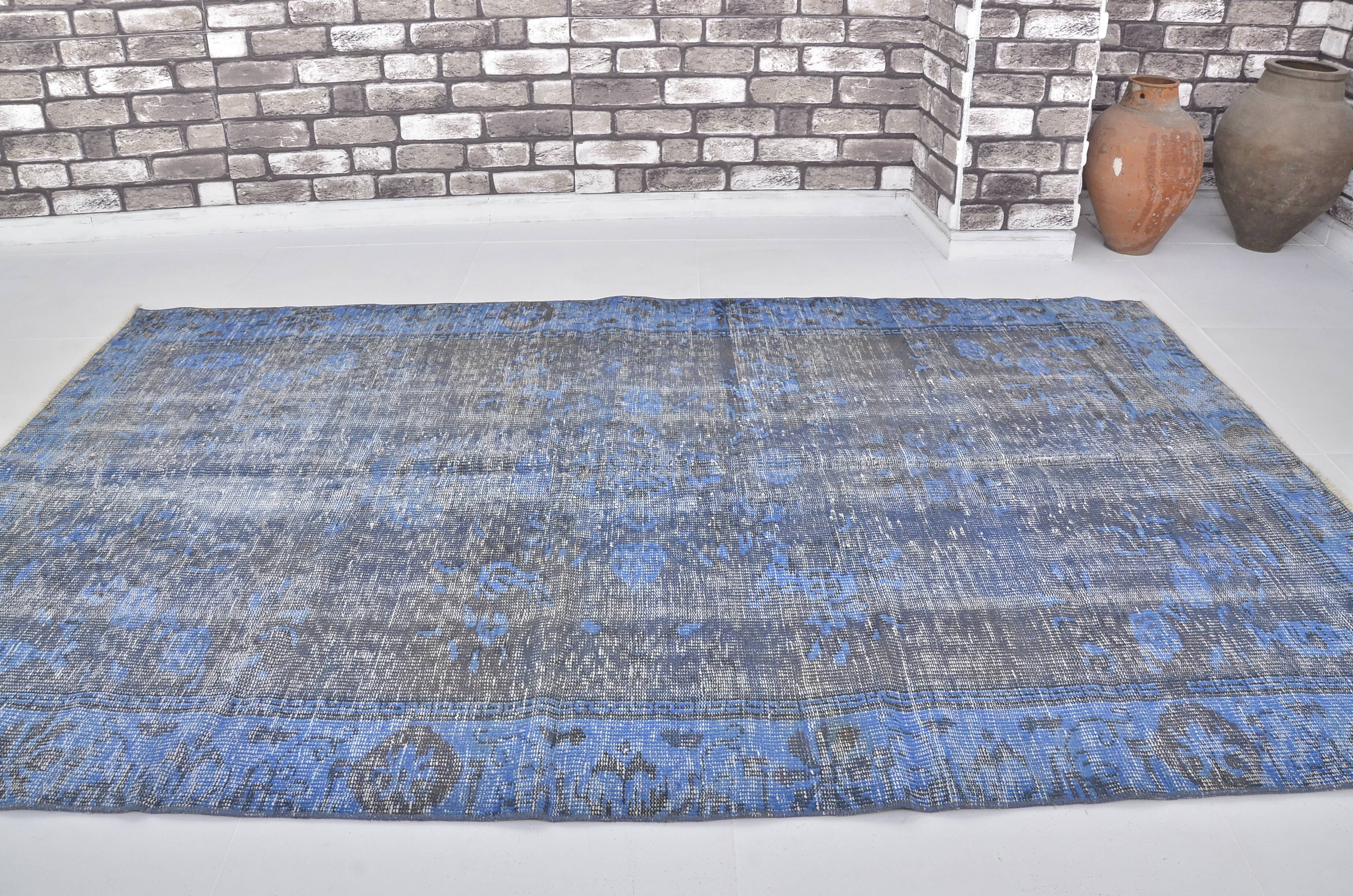 Blue Handknotted Anatolian Oushak Carpet sku 2230