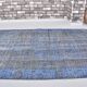 Tapis Oushak anatolien bleu noué à la main