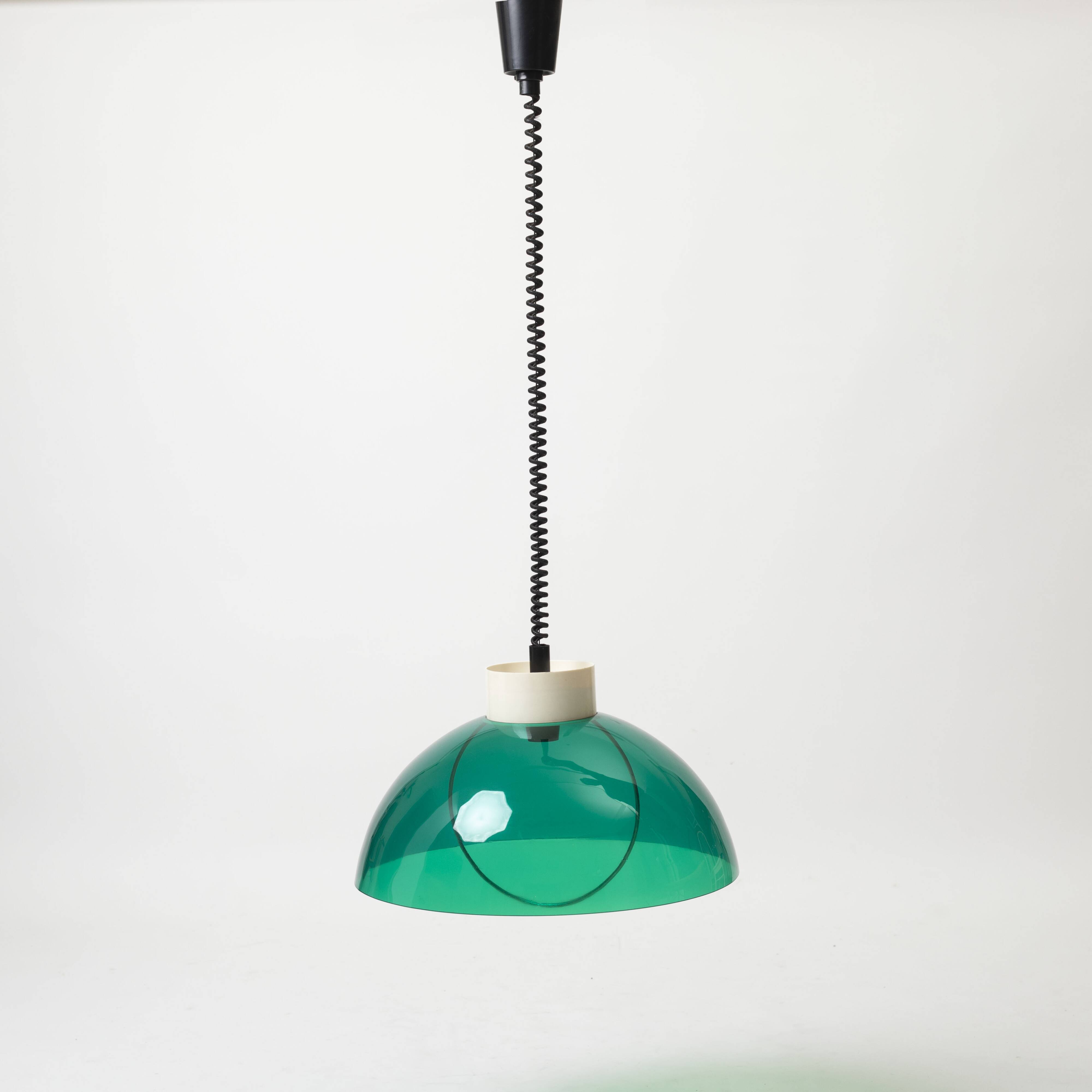 Space age pendant lamp by Polam, Poland, 1970s