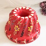 Painted terracotta kouglof mould