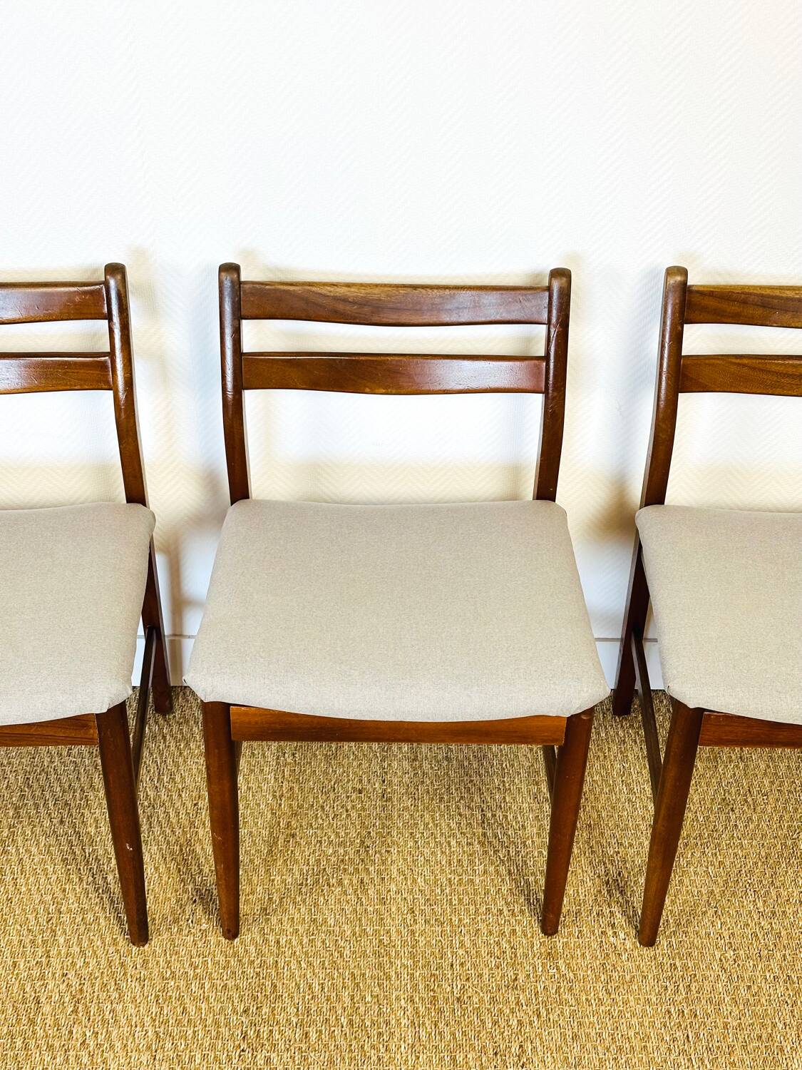 4 Scandinavian teak chairs 1960